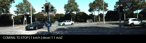 Vehicle coming to complete stop