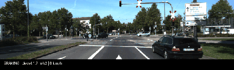 Vehicle stopping scene