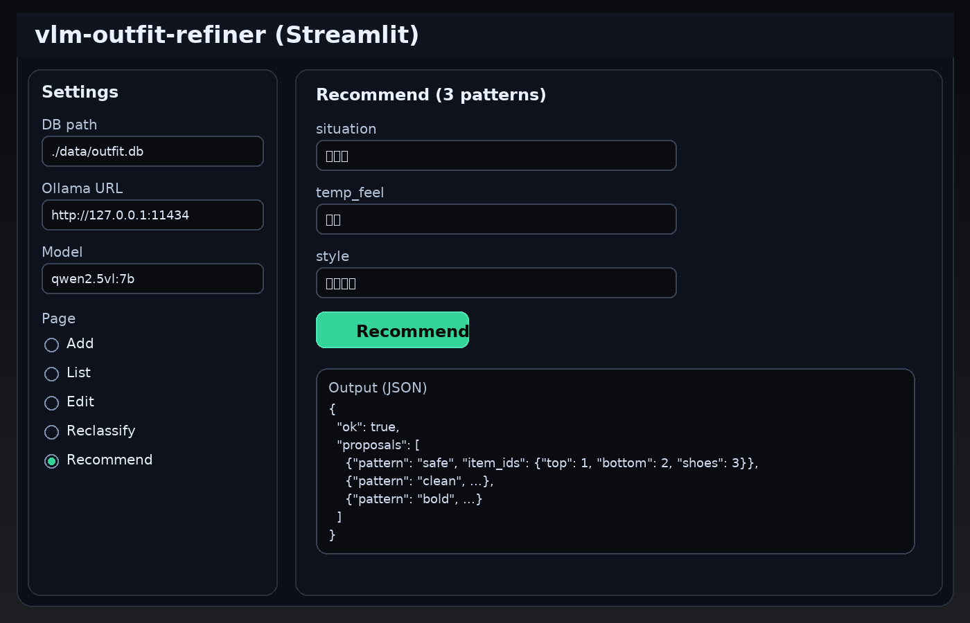 Streamlit preview